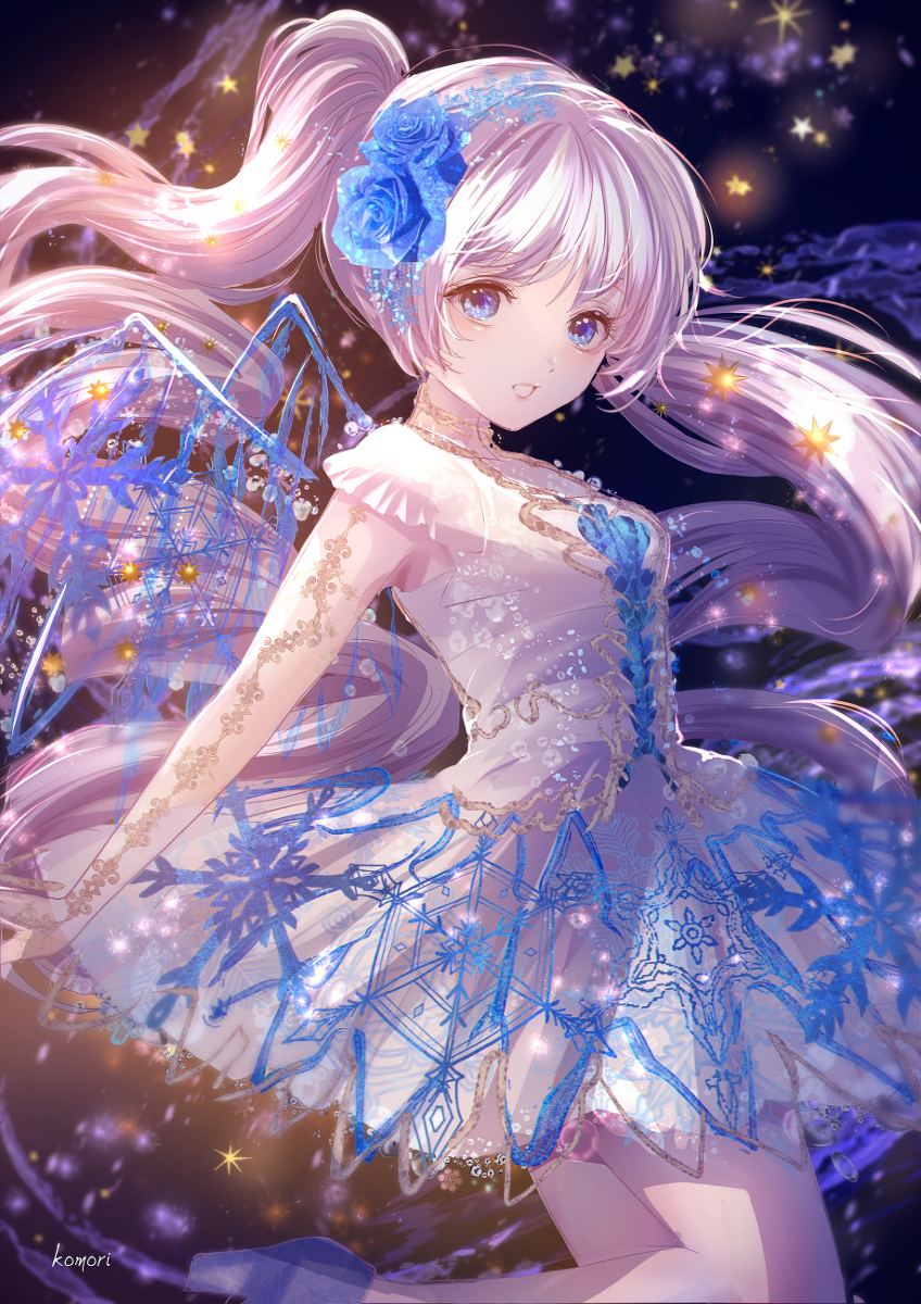 This is a pixiv picture whose title is 星と雪の妖精.
