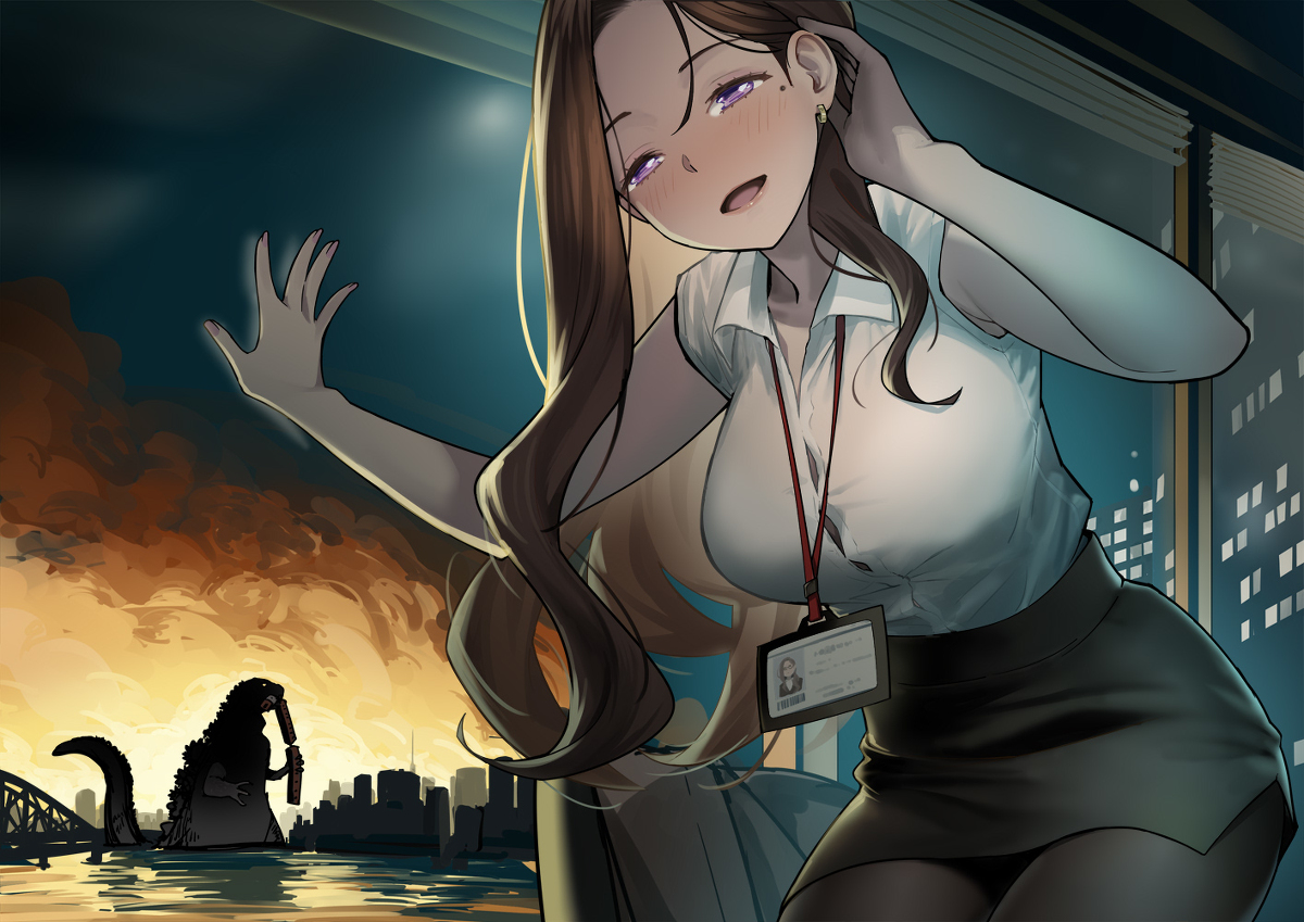 This is a pixiv picture whose title is 終電なくなっちゃったね….