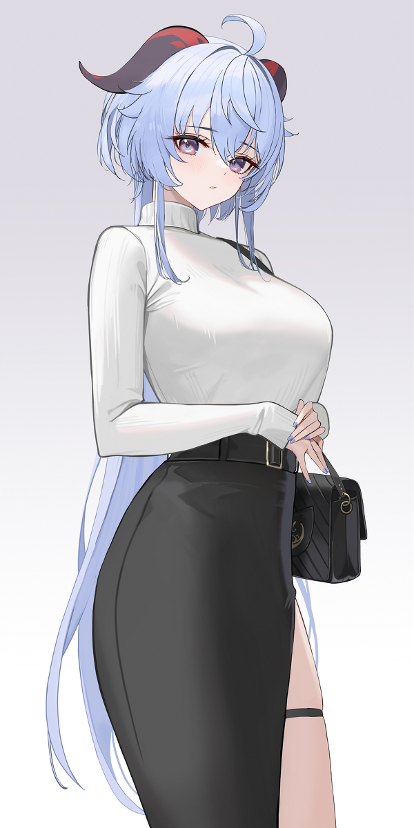 This is a pixiv picture whose title is 甘雨.