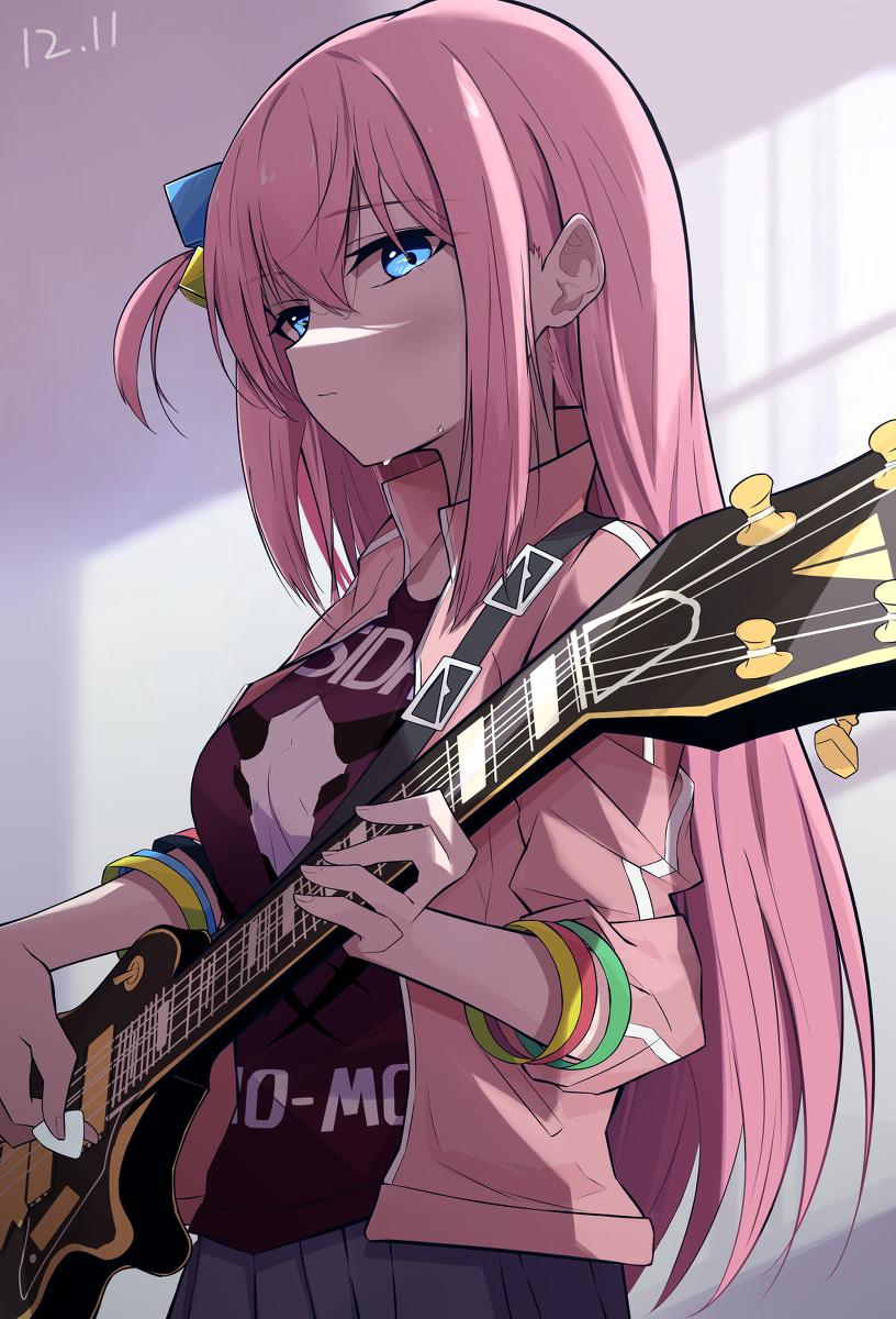 This is a pixiv picture whose title is ぼっち-孤独摇滚.