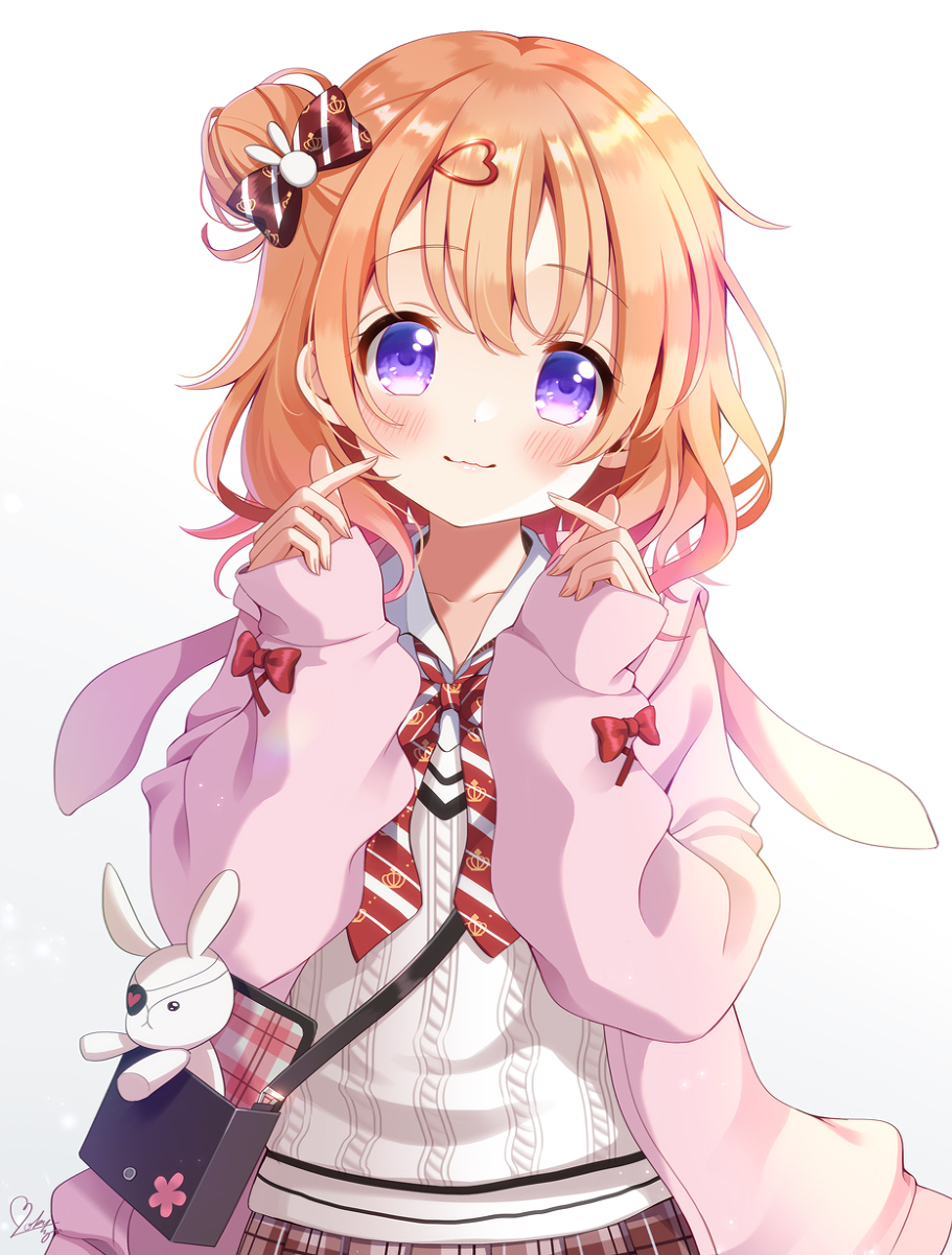 This is a pixiv picture whose title is 指ハートしてるイマドキココアさん.