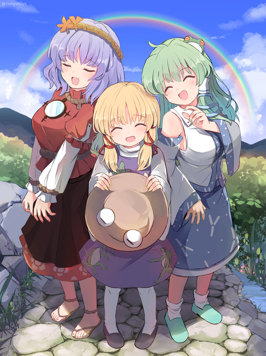 This is a pixiv picture whose title is 守矢家.