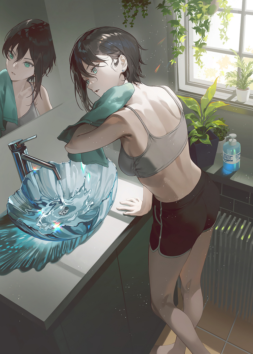 This is a pixiv picture whose title is CLEAR PARTS-bathroom.