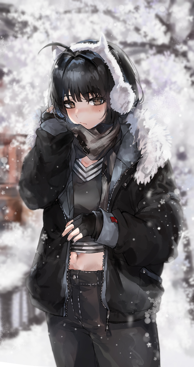 This is a pixiv picture whose title is Snowball fight.