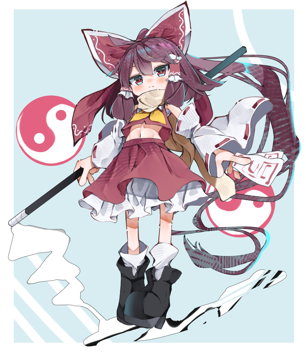 This is a pixiv picture whose title is ちび霊夢.