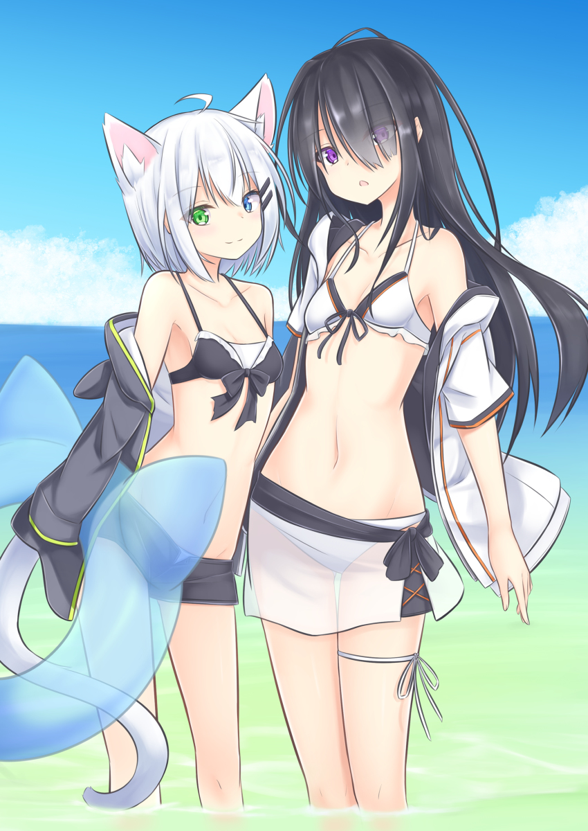 This is a pixiv picture whose title is アイちゃん＆ハナちゃん.