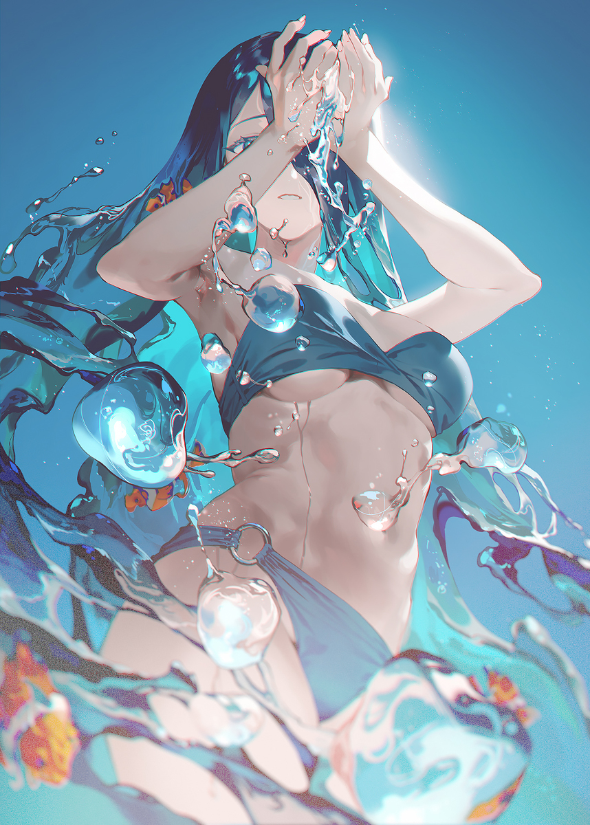 This is a pixiv picture whose title is CLEAR PARTS-Water drop.