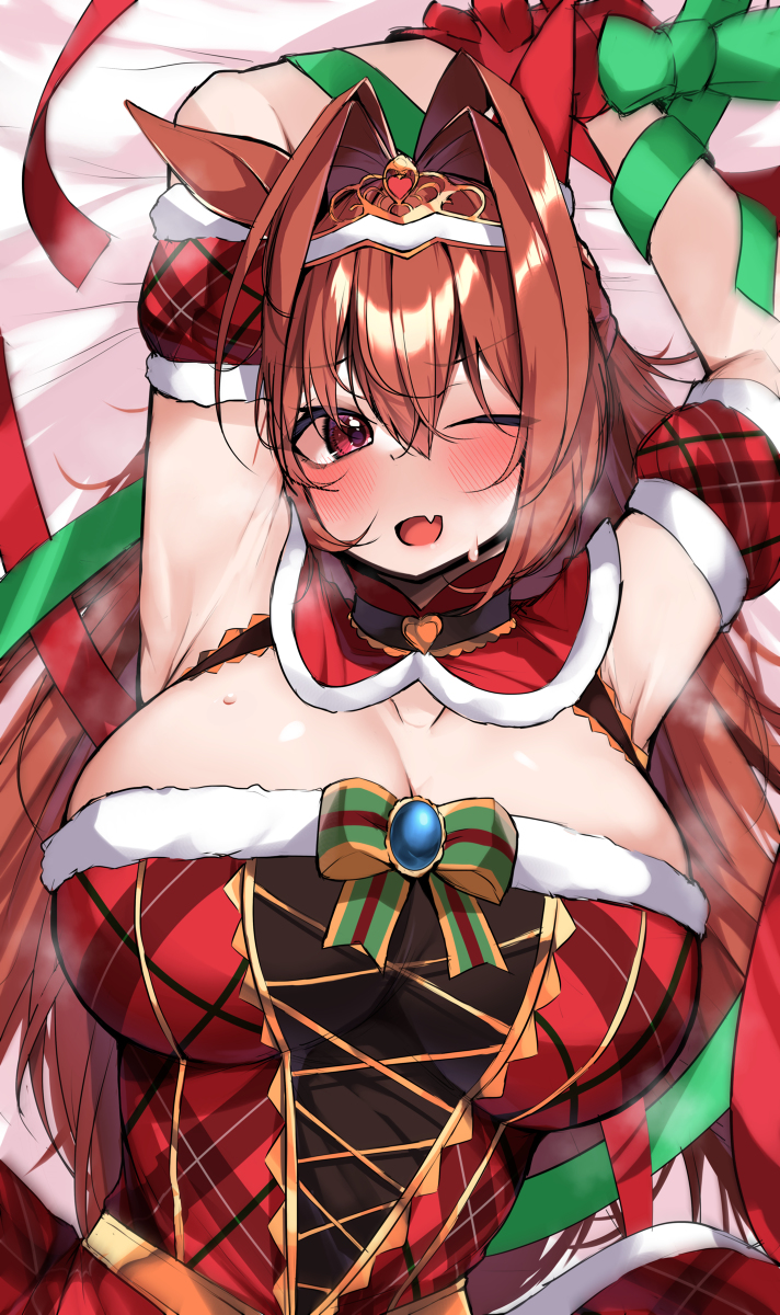 This is a pixiv picture whose title is クリスマスダイワスカーレット.