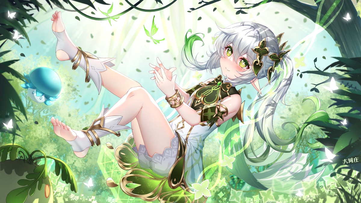 This is a pixiv picture whose title is ナヒーダ-小吉祥草王.