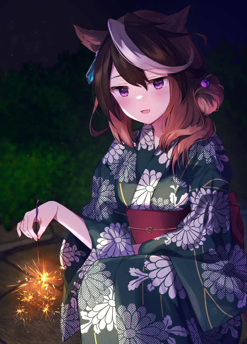 This is a pixiv picture whose title is 線香花火の閃光は美しいな.