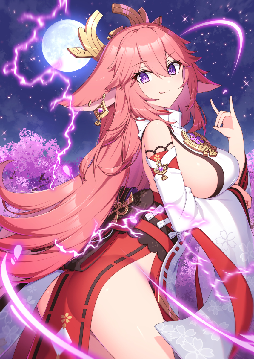 This is a pixiv picture whose title is 八重神子.