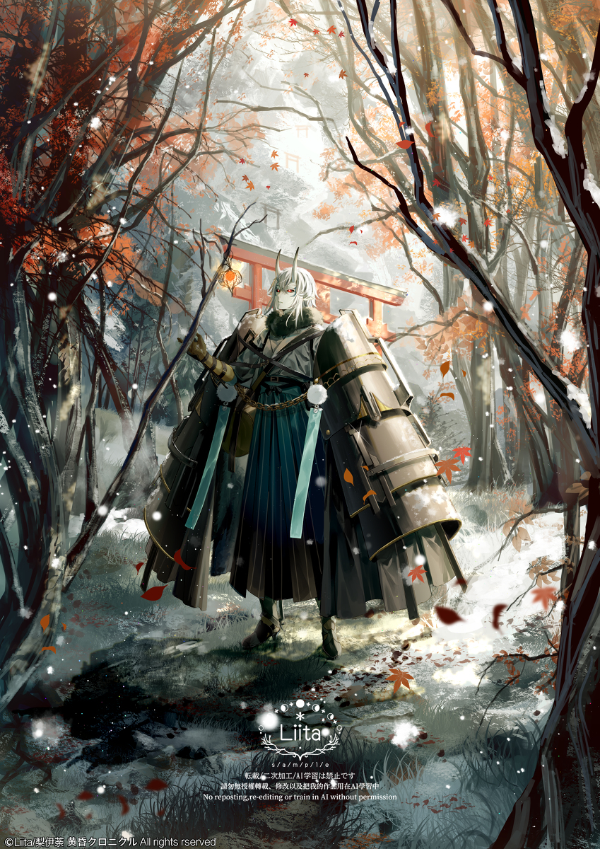 This is a pixiv picture whose title is 「冬が来る」.