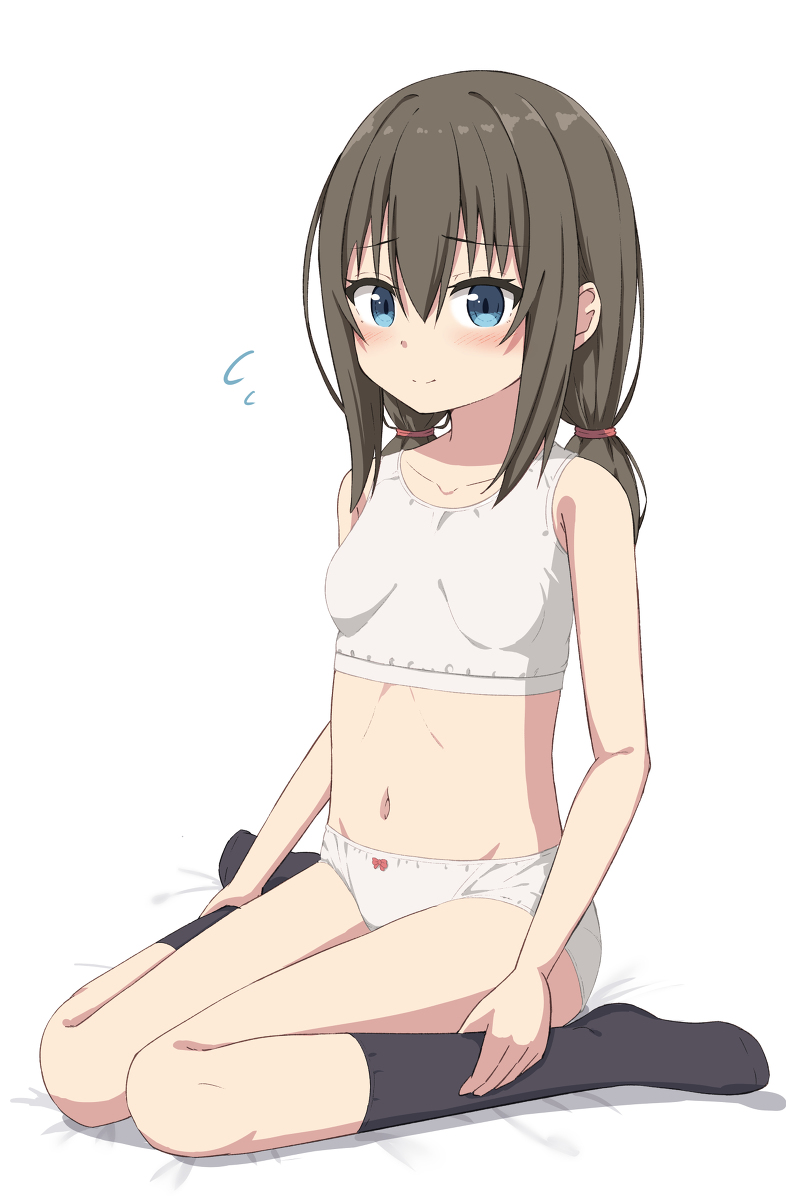 This is a pixiv picture whose title is シちゃう準備オッケーでチラチラみてくる娘.