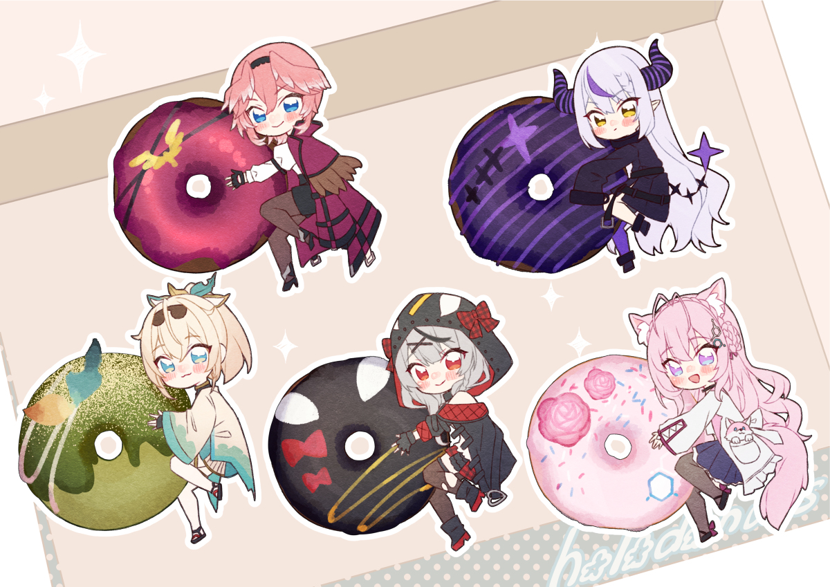 This is a pixiv picture whose title is ホロドーナツ🍩 秘密結社holoXセット.