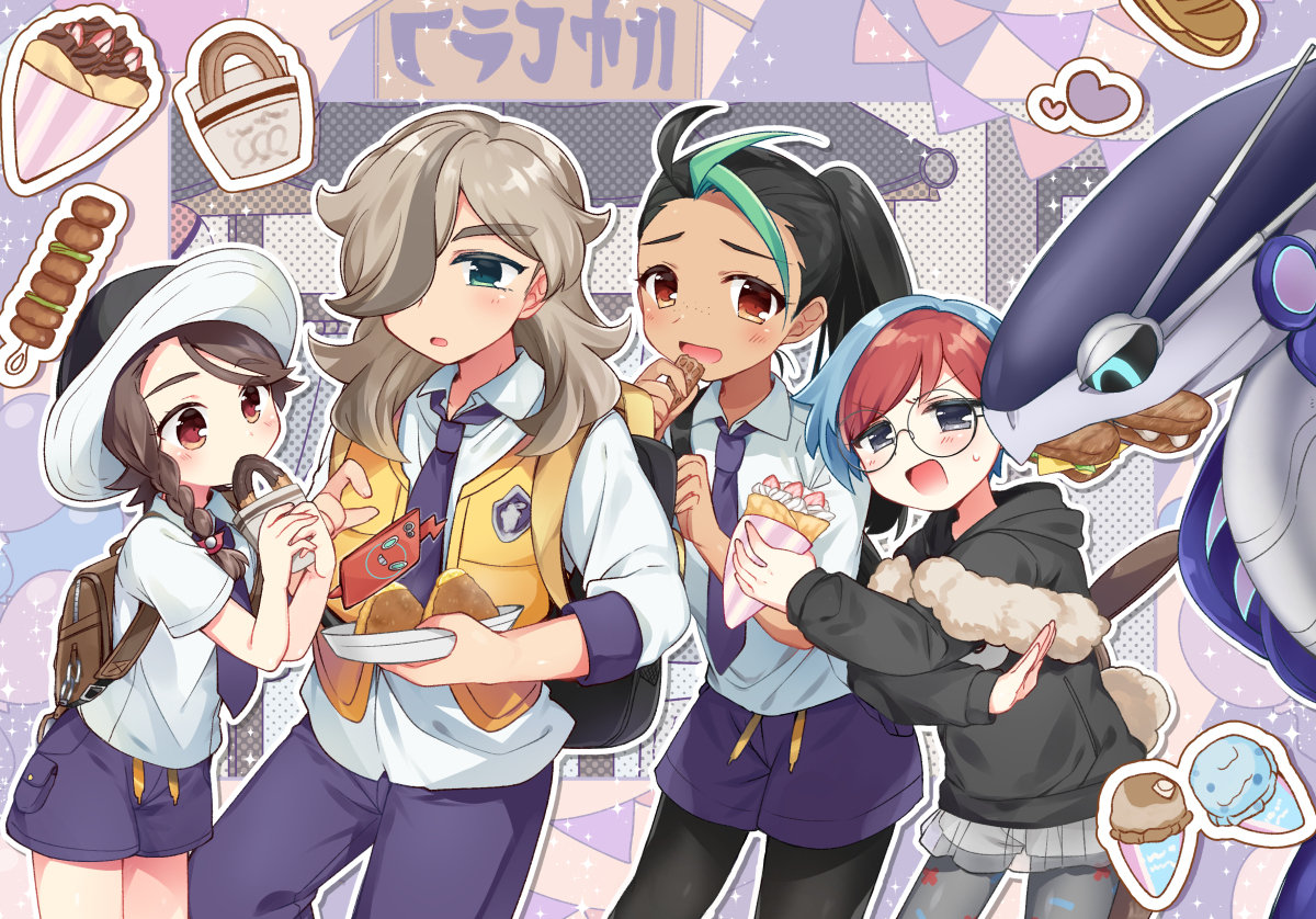 This is a pixiv picture whose title is 【ﾎﾟｹﾓﾝ】買い食いツアー.