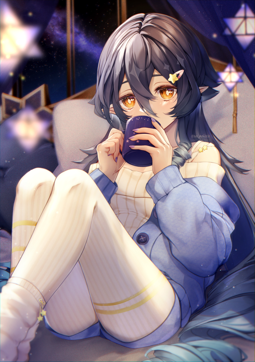 This is a pixiv picture whose title is お部屋着レイラちゃん.