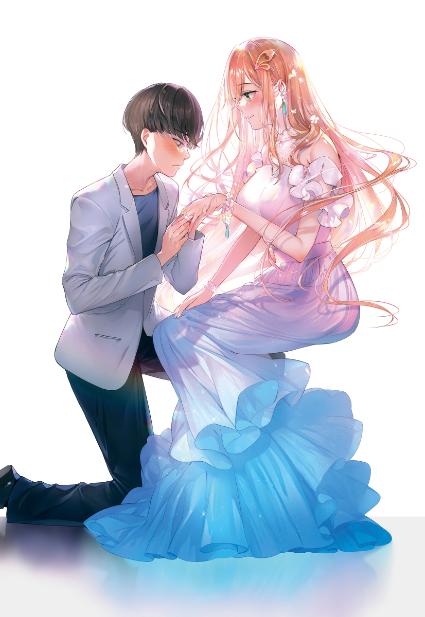 This is a pixiv picture whose title is 告知／元カノとのじれったい偽装結婚2.