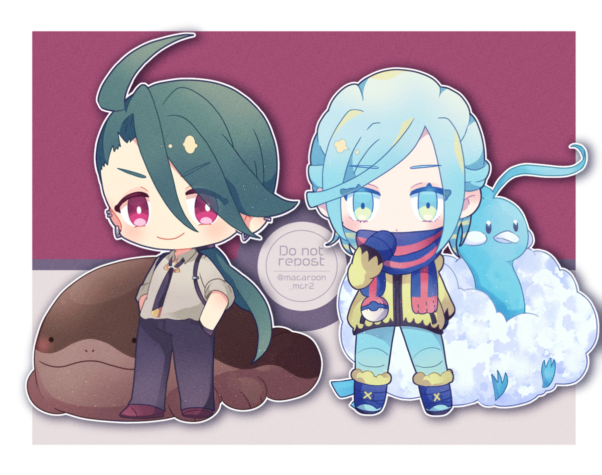 This is a pixiv picture whose title is チリちゃん＆グルーシャくん.
