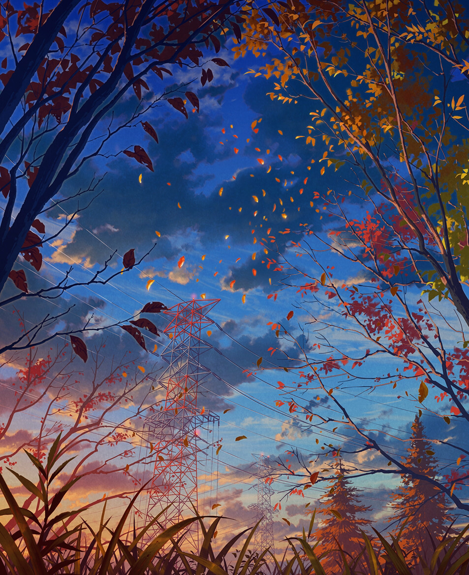 This is a pixiv picture whose title is 晩秋の赤朽葉.