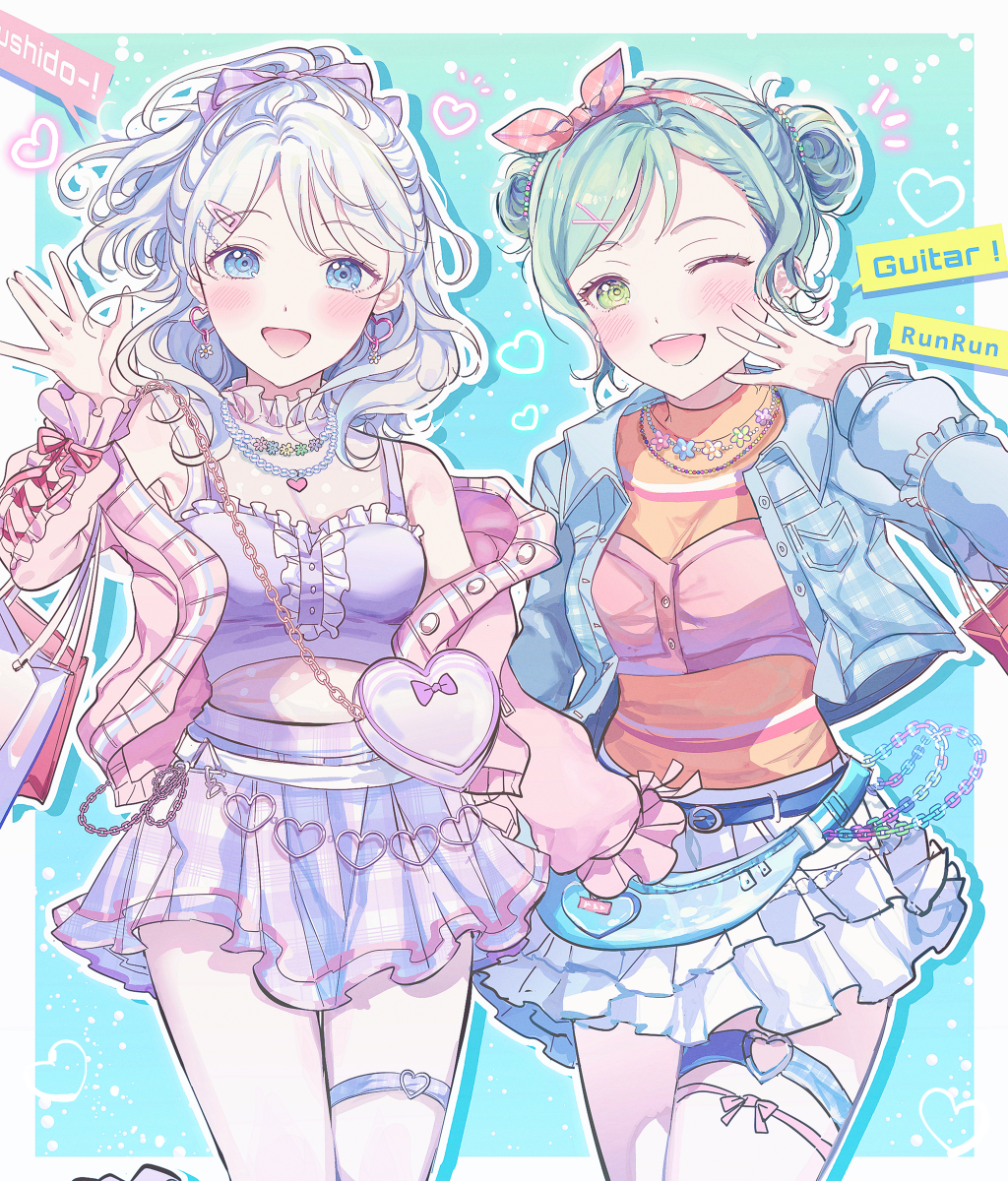 This is a pixiv picture whose title is 💜💙.