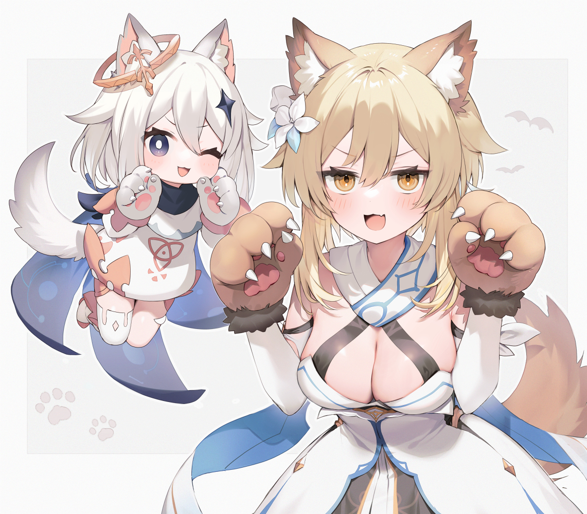 This is a pixiv picture whose title is 🐾.