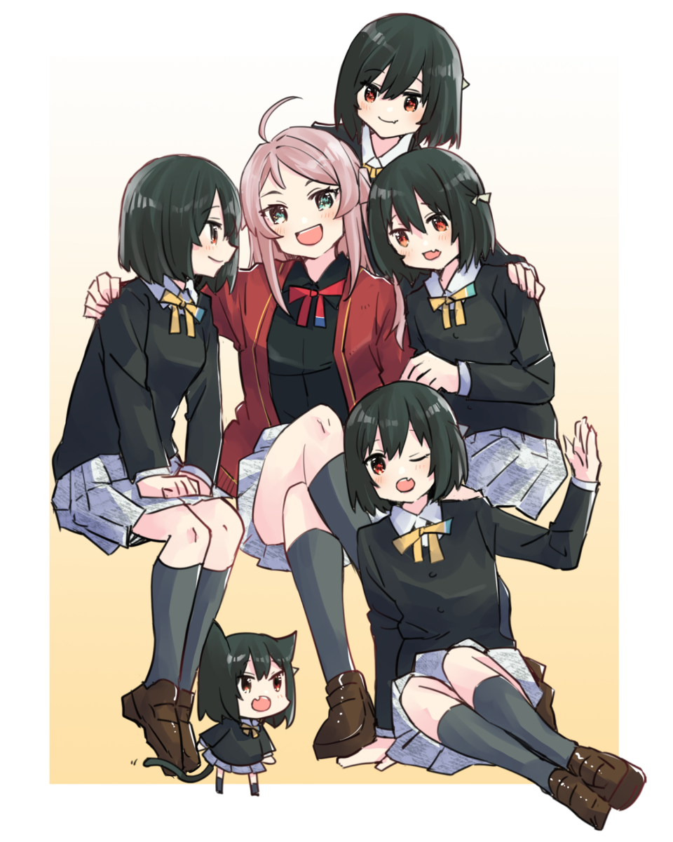 This is a pixiv picture whose title is ４人はべらせちゃうランジュさんのランしお　他.