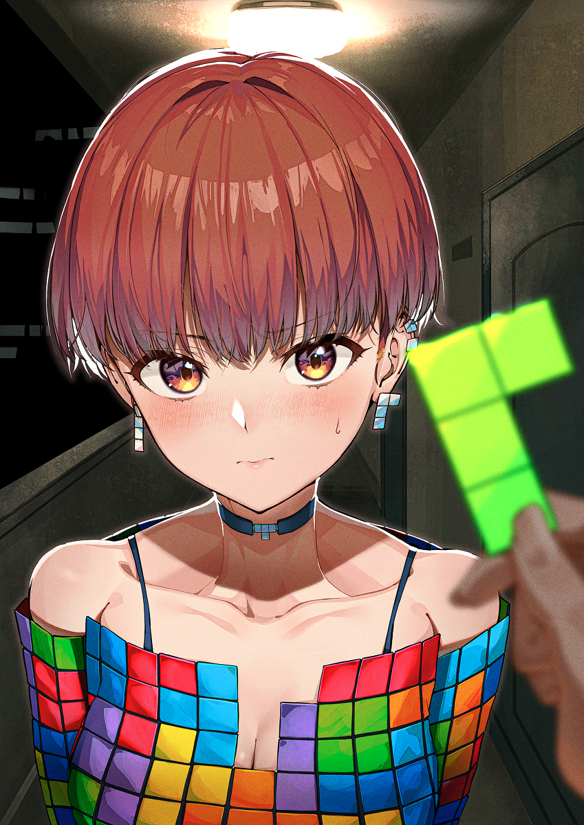 This is a pixiv picture whose title is ・・・えっちだな。君は.