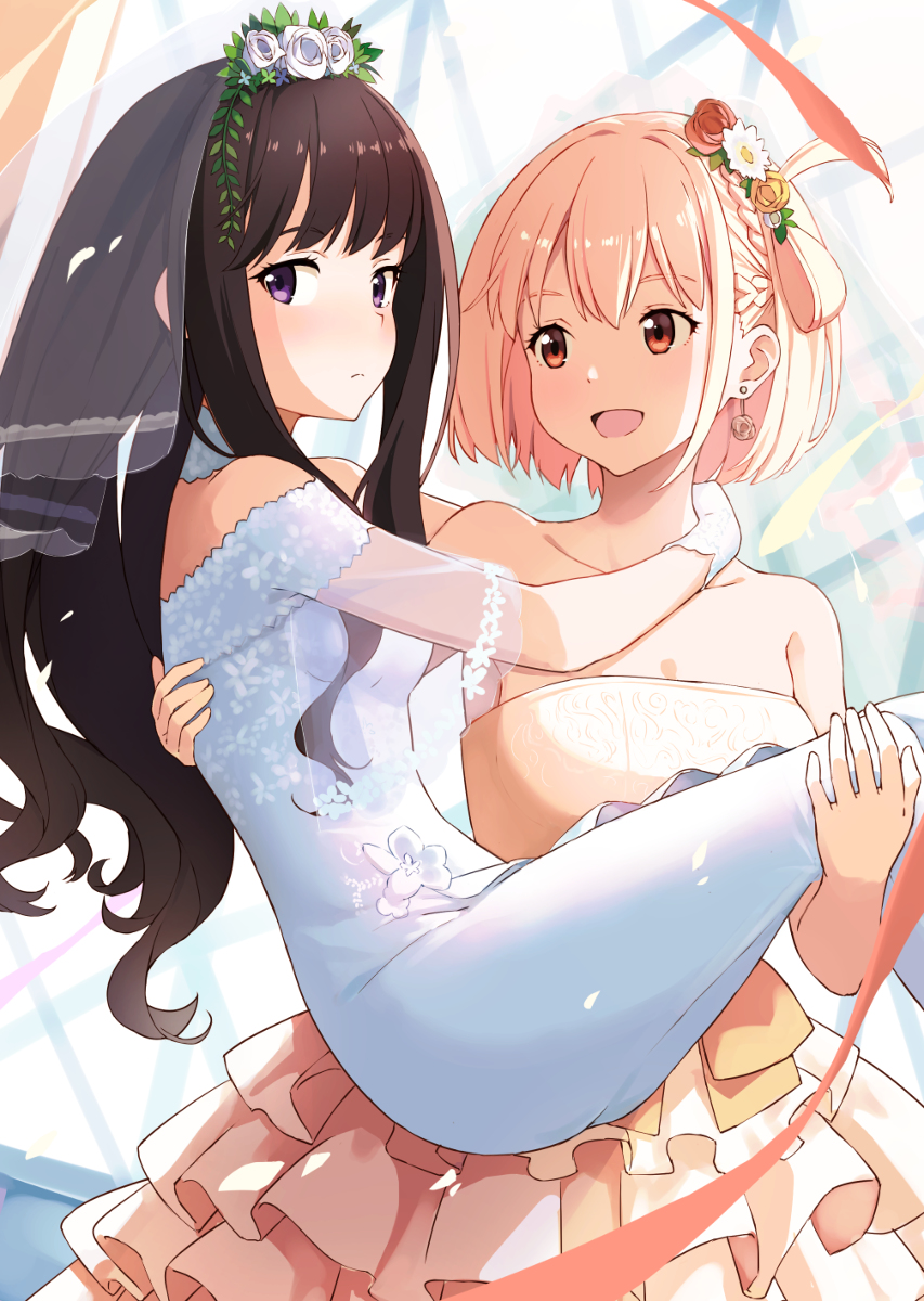 This is a pixiv picture whose title is ちさたきウェディング.