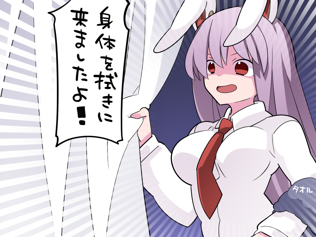 This is a pixiv picture whose title is 鈴仙ちゃんの身体拭きは凄いぞ.