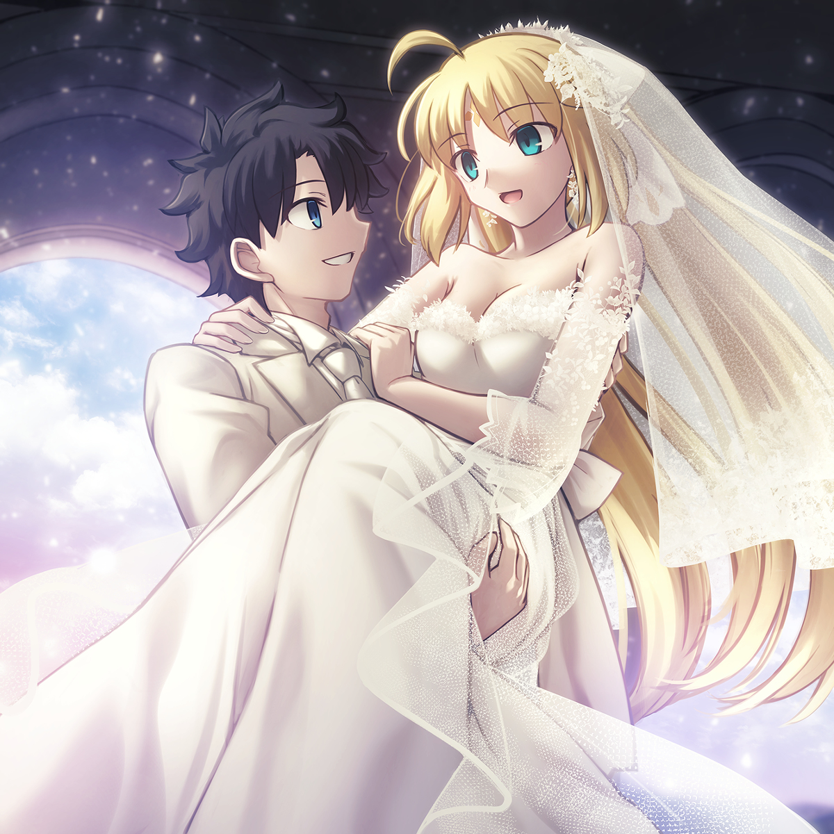 This is a pixiv picture whose title is 星の内海の花嫁.