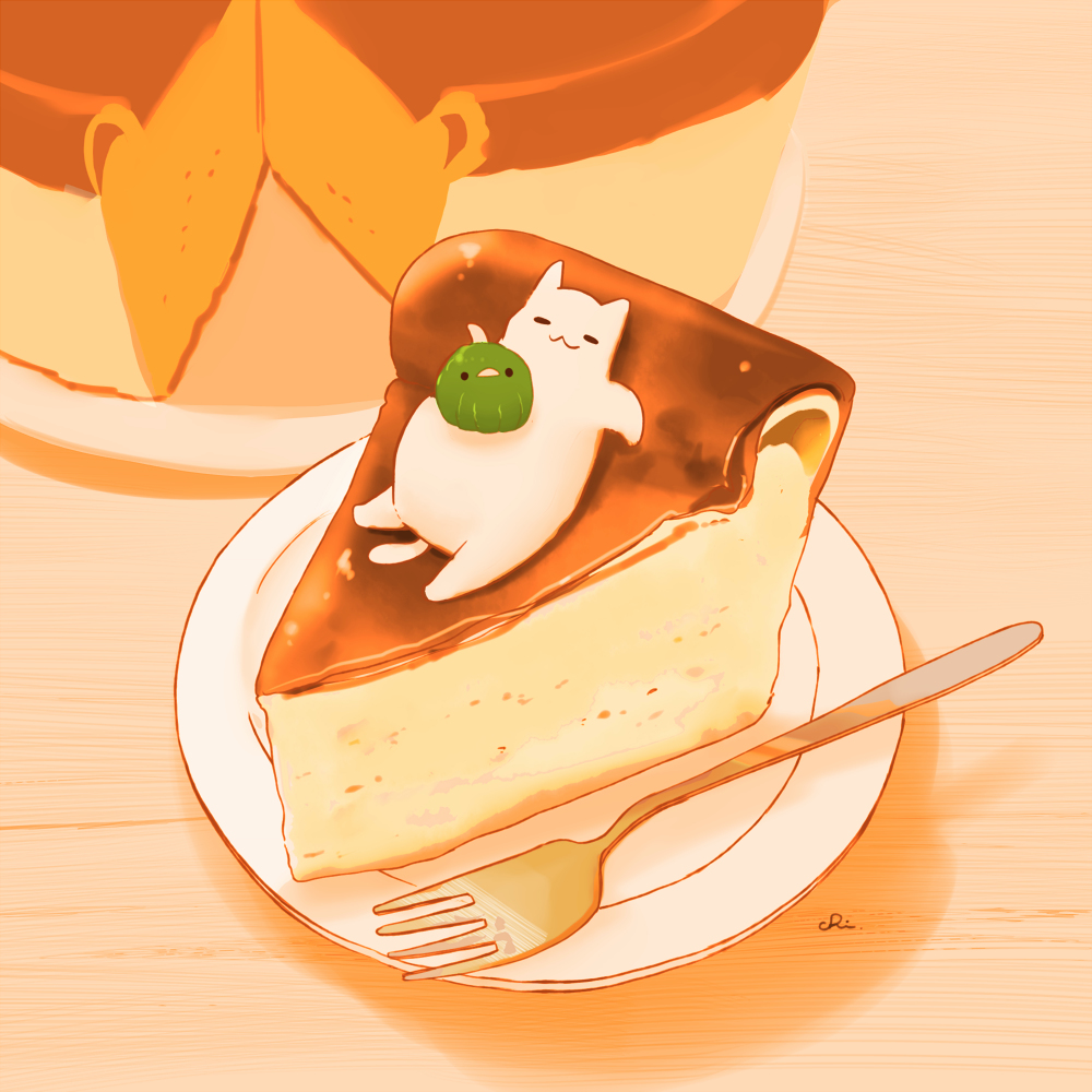 This is a pixiv picture whose title is かぼちゃチーズケーキ.