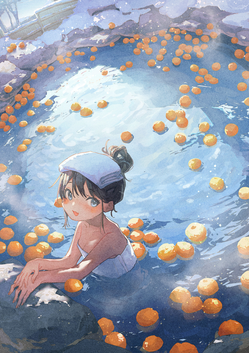 This is a pixiv picture whose title is ゆず湯.