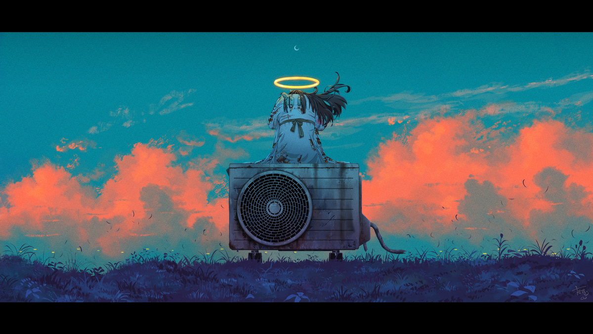 This is a pixiv picture whose title is 「忘れモノたち」.