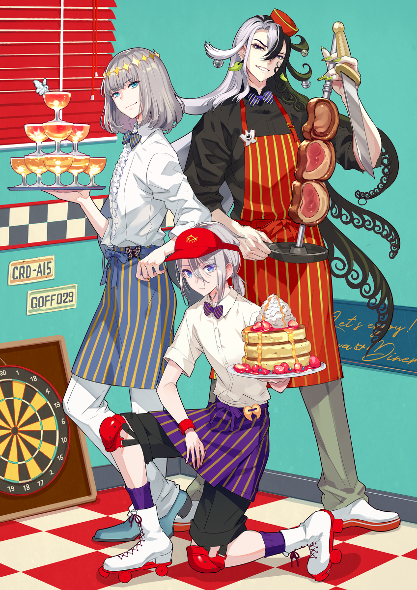 This is a pixiv picture whose title is 🥩Chaldea Diner Sarvant🥞BOYS.