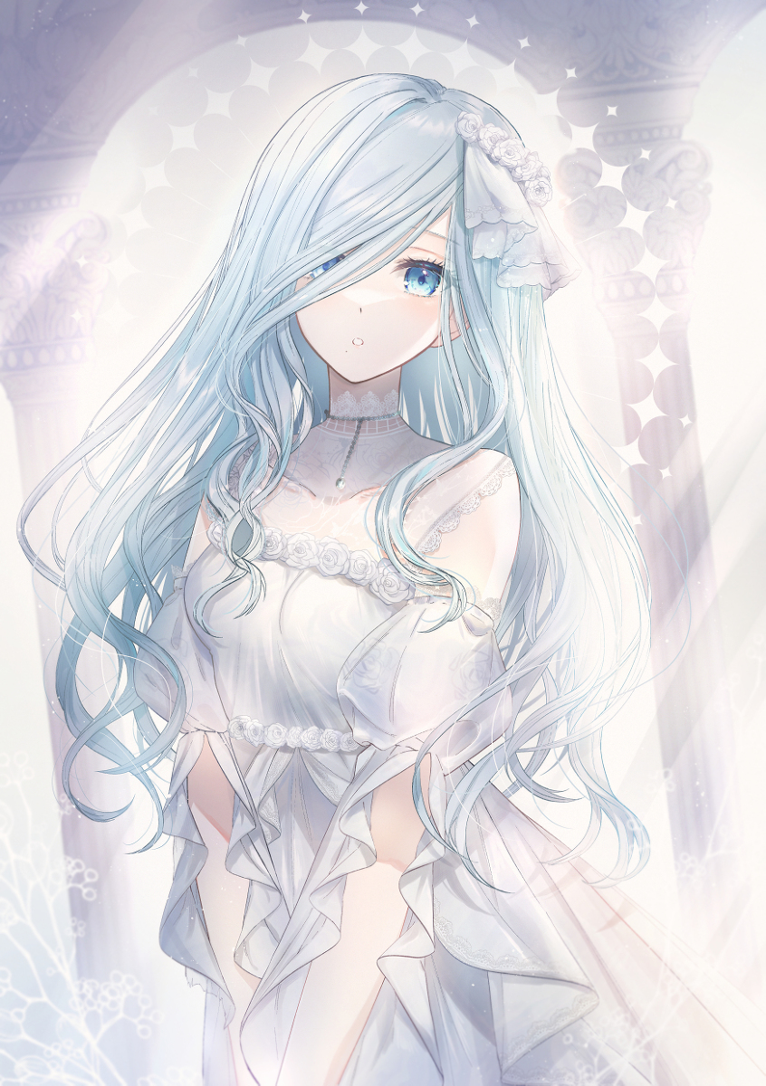 This is a pixiv picture whose title is Merry Bad Bride🤍.
