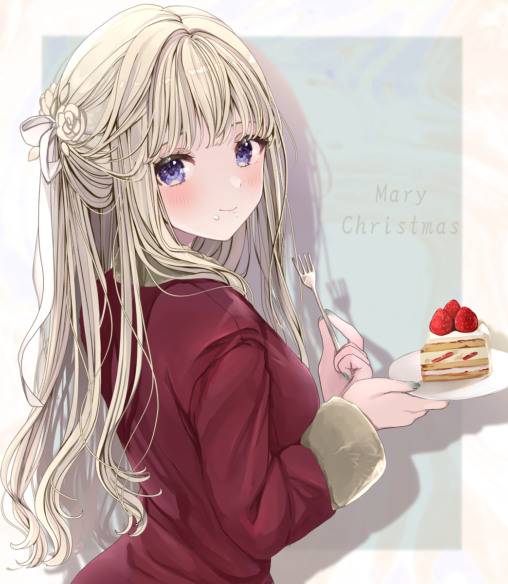 This is a pixiv picture whose title is ケーキ食べよ.