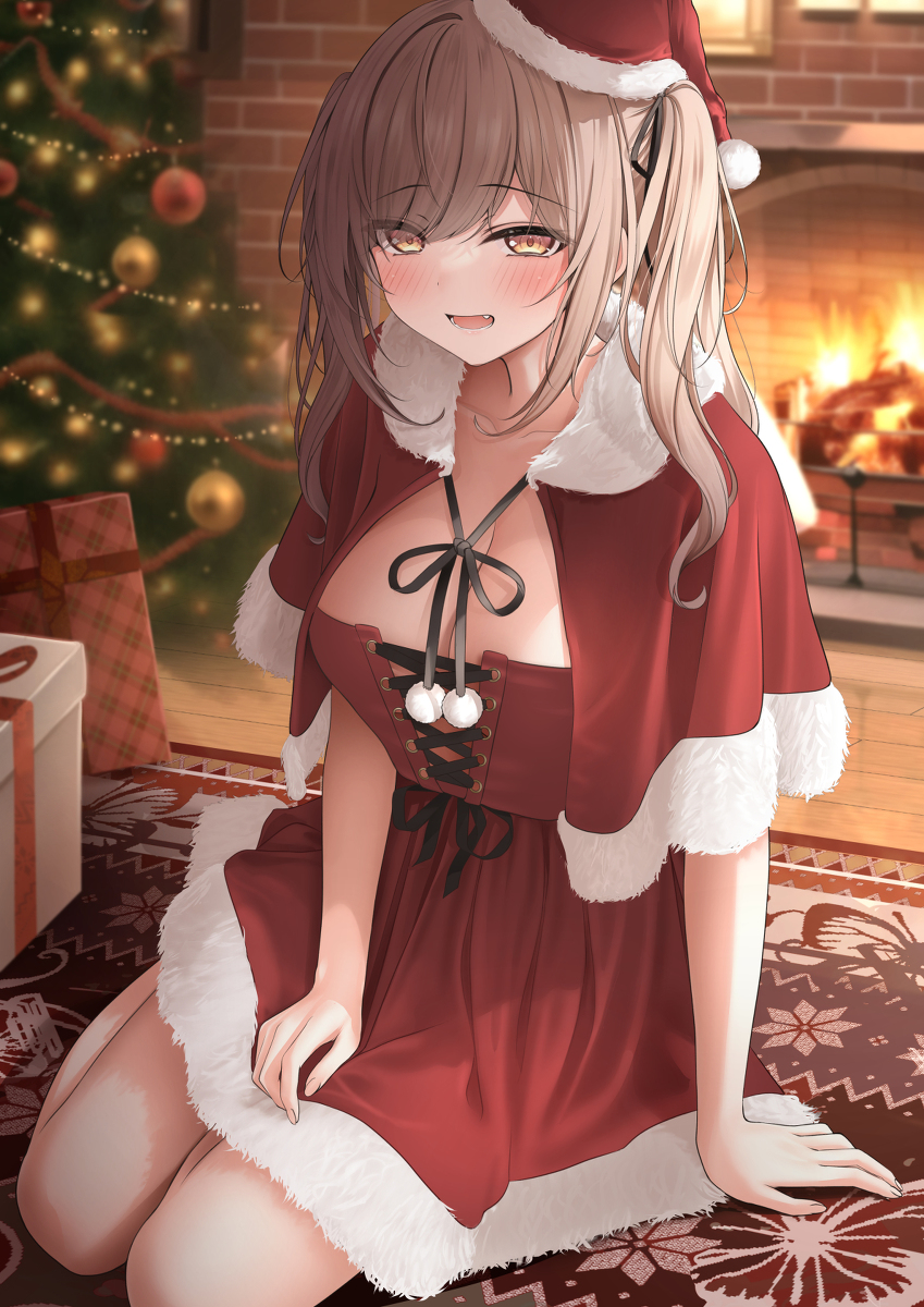 This is a pixiv picture whose title is クリスマスぼっちなんだwしょうがないから私が一緒にいてあげる♡.