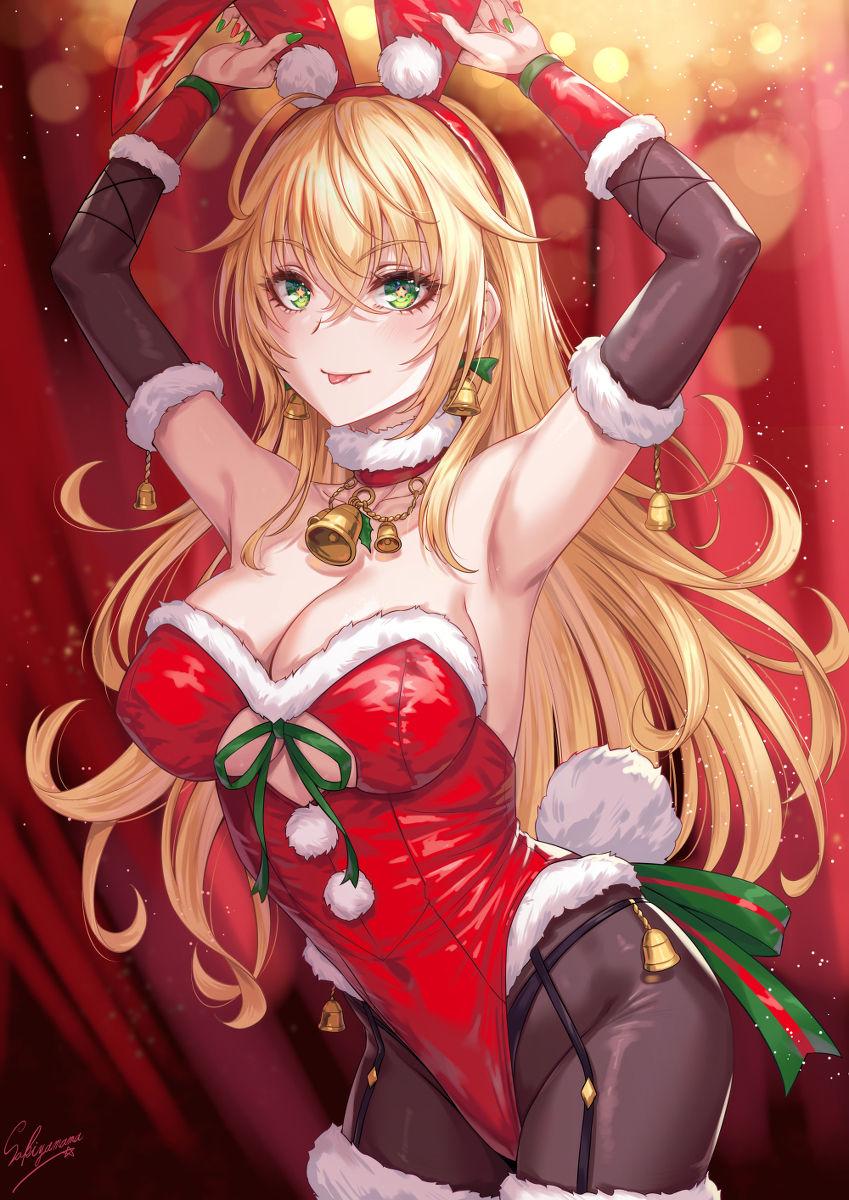 This is a pixiv picture whose title is サンタバニーガールお姉さん.