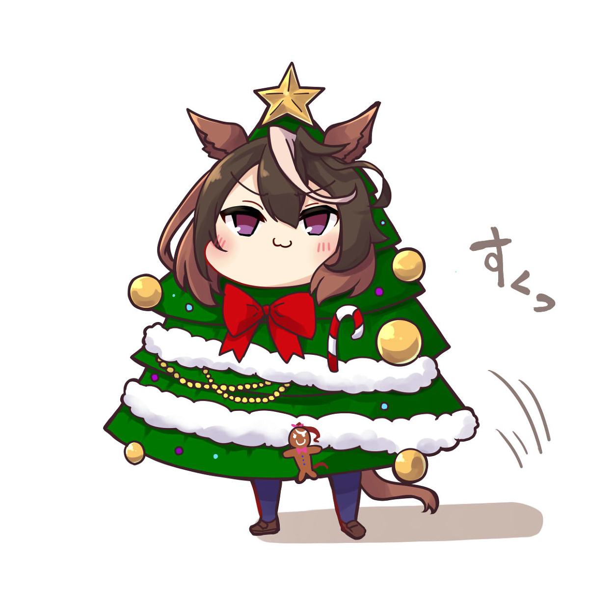 This is a pixiv picture whose title is トレセン名物自立型クリスマスツリー.