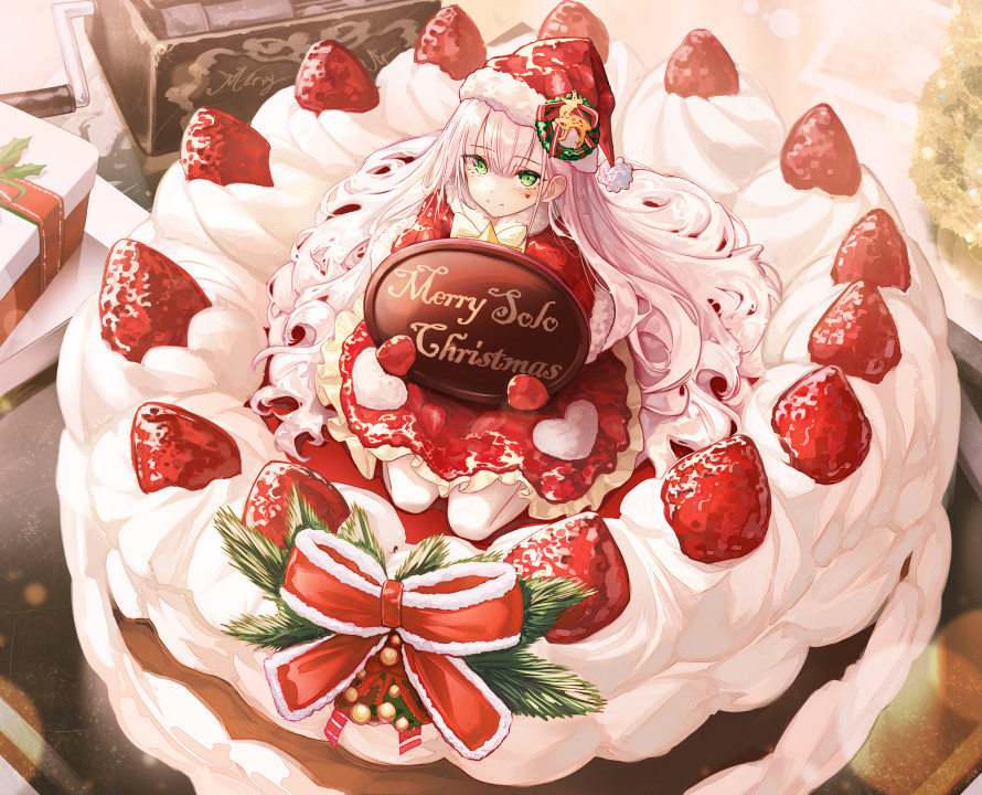 This is a pixiv picture whose title is cake.