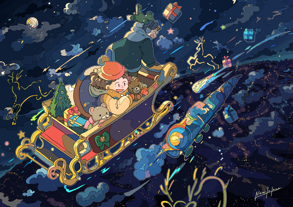 This is a pixiv picture whose title is 一夜限りの冬の旅.