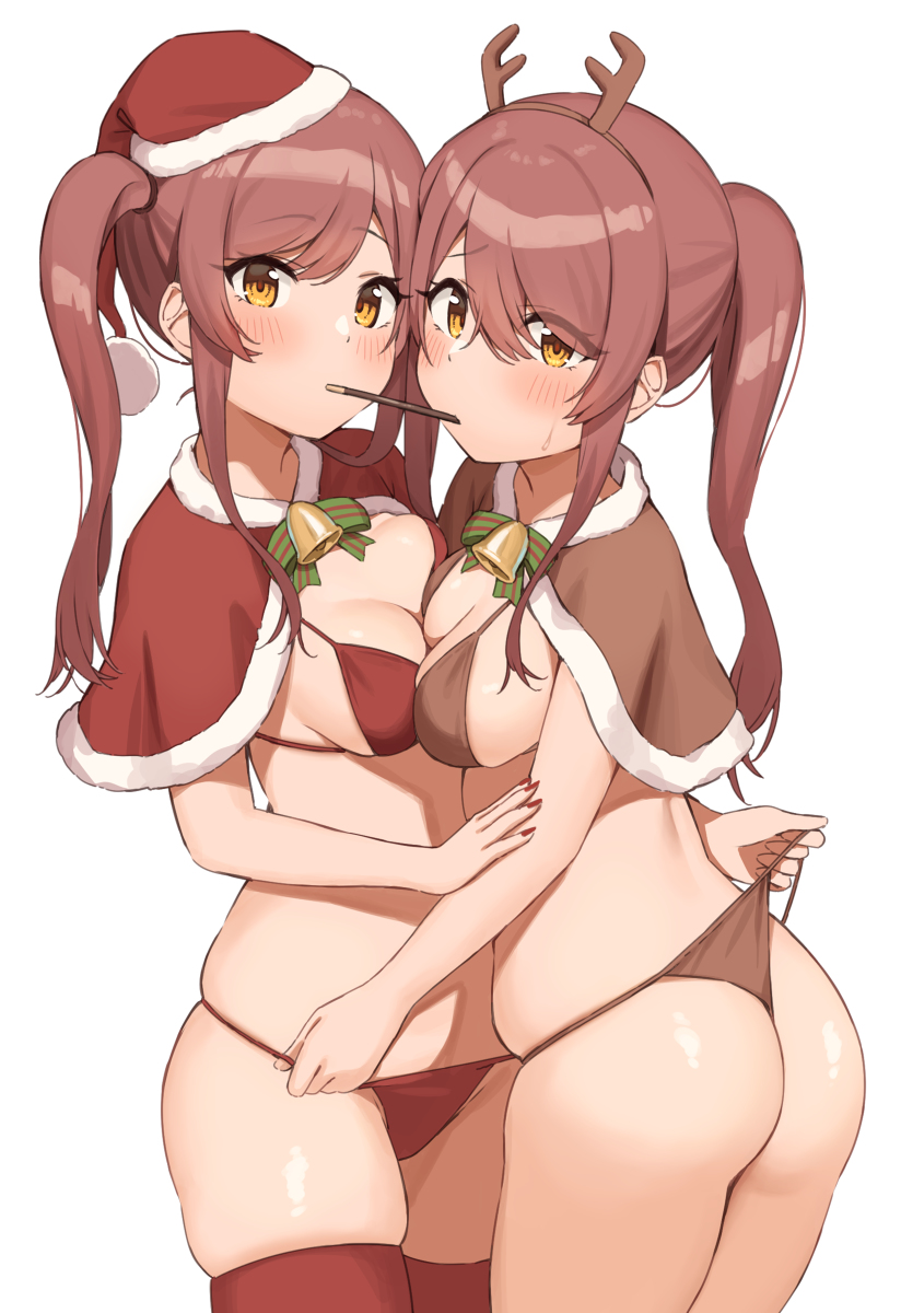 This is a pixiv picture whose title is クリスマス大崎姉妹.