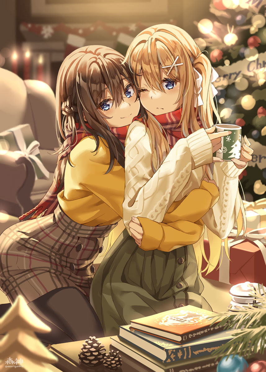 This is a pixiv picture whose title is なかよしクリスマス.