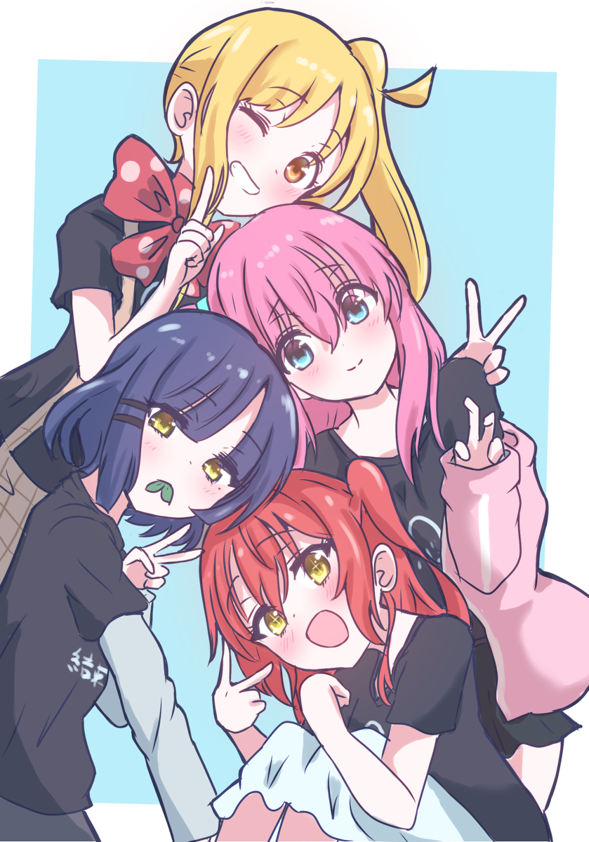 This is a pixiv picture whose title is 結束バンド.