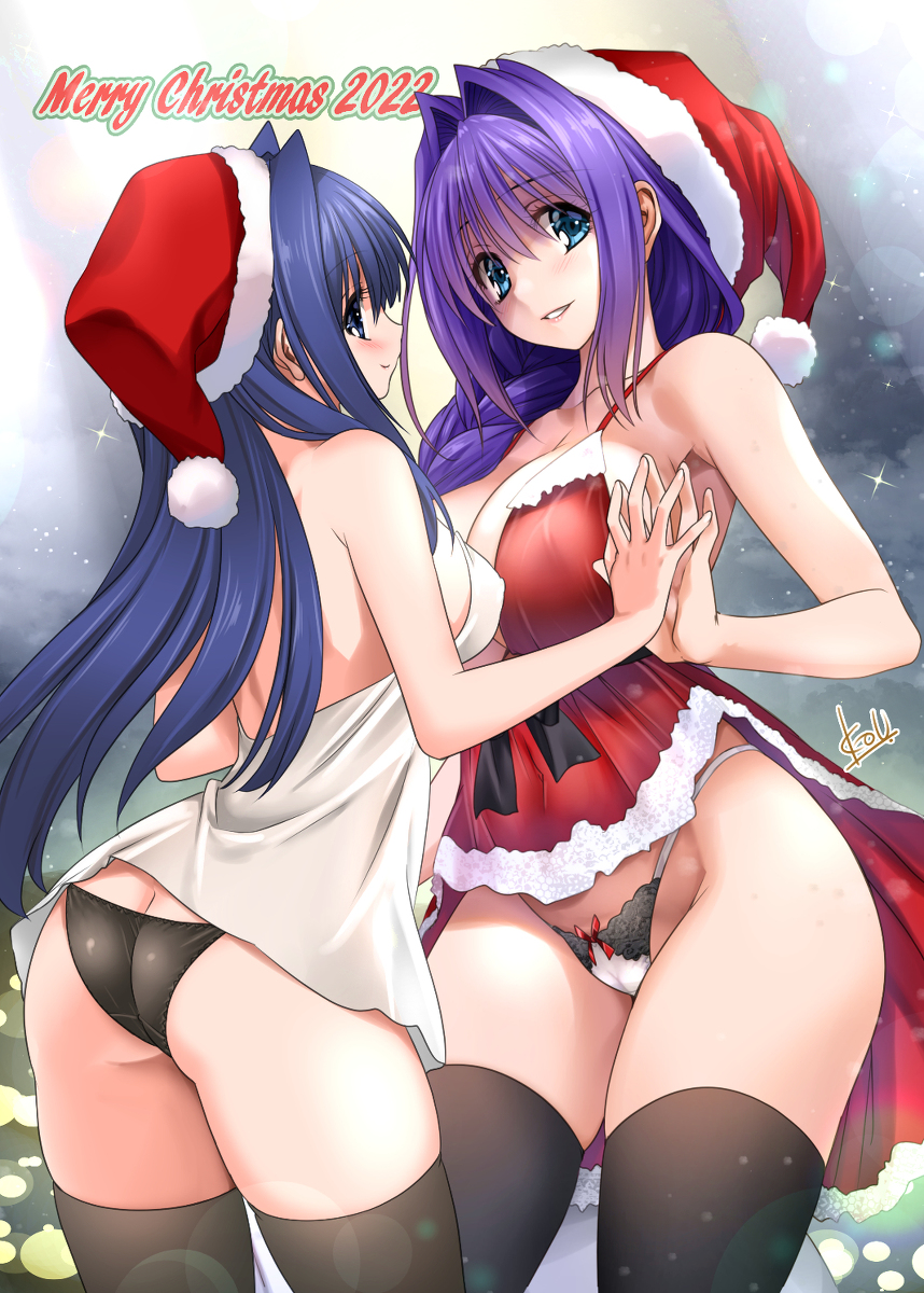 This is a pixiv picture whose title is 親子でメリークリスマス.