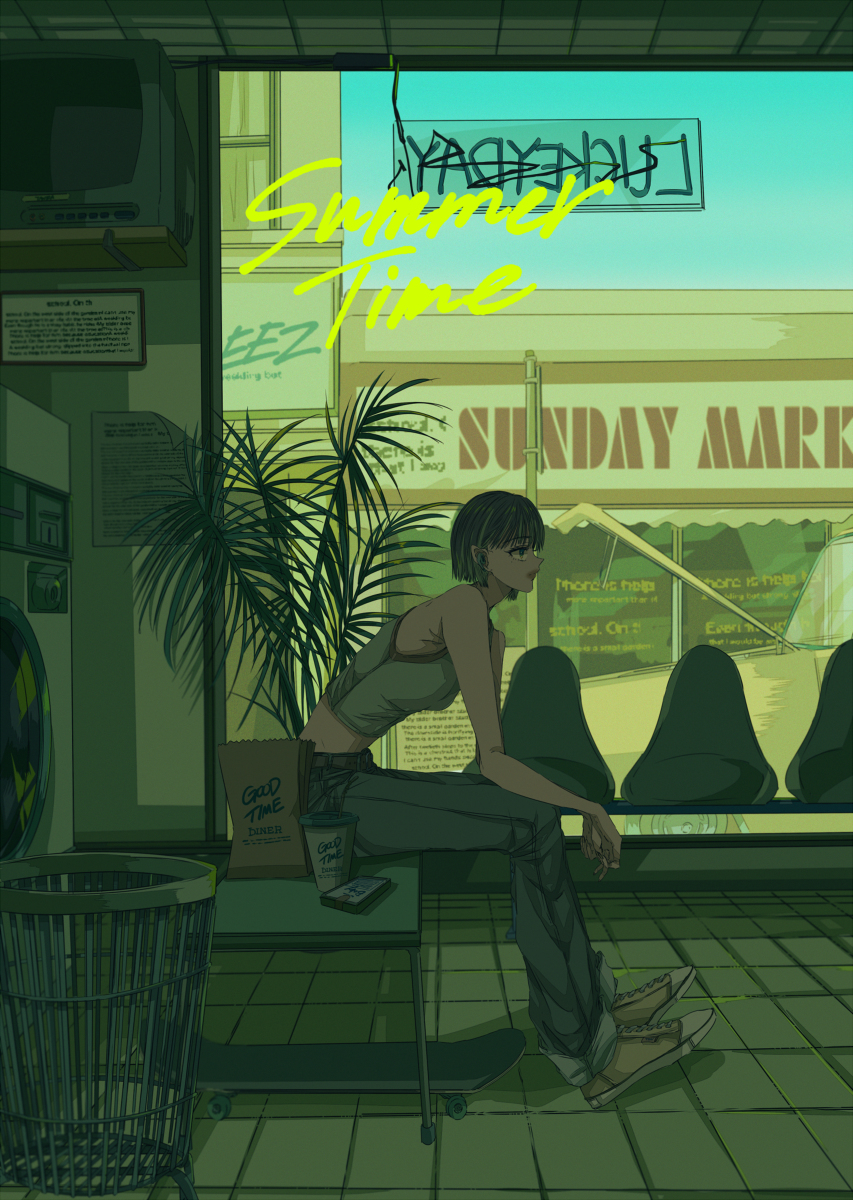 This is a pixiv picture whose title is summer time.