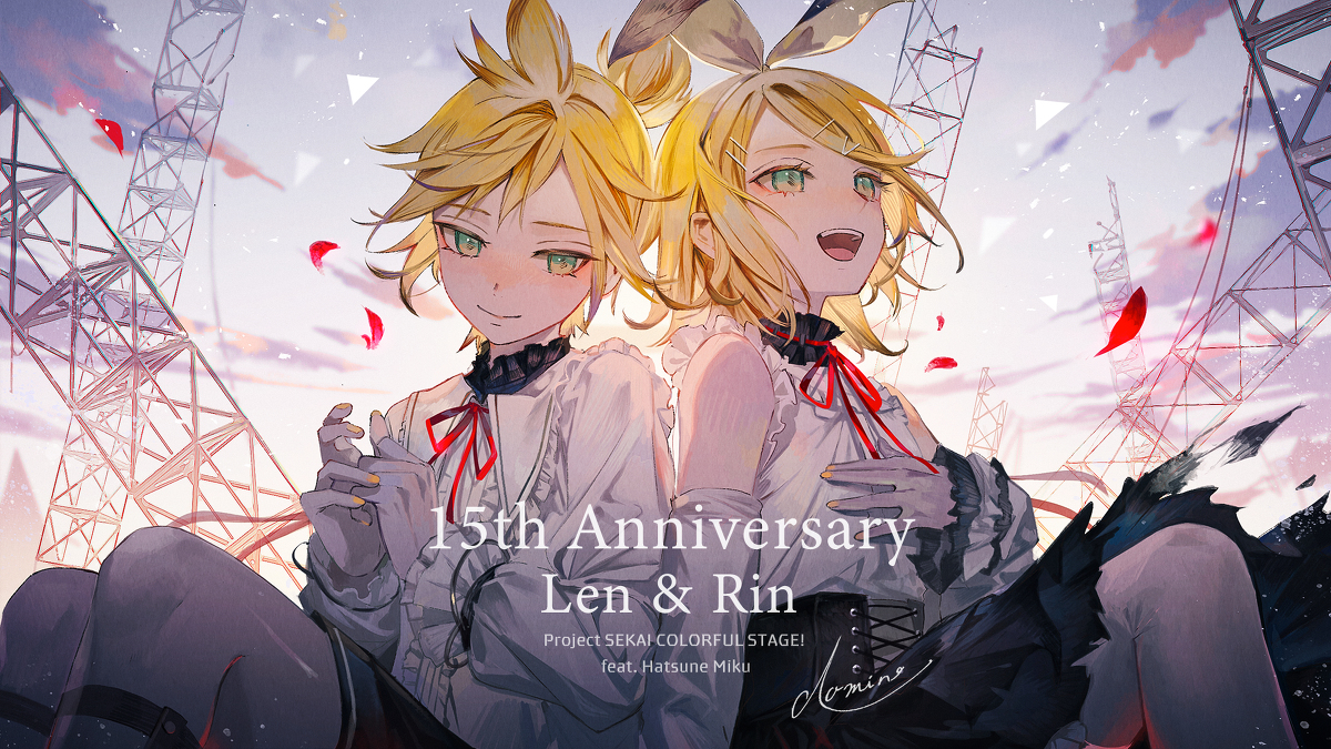 This is a pixiv picture whose title is 15th Anniversary　Len&Rin.