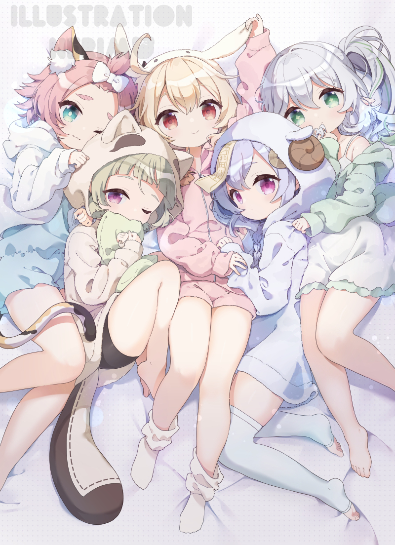 This is a pixiv picture whose title is もこもこパジャマロリパーティ.