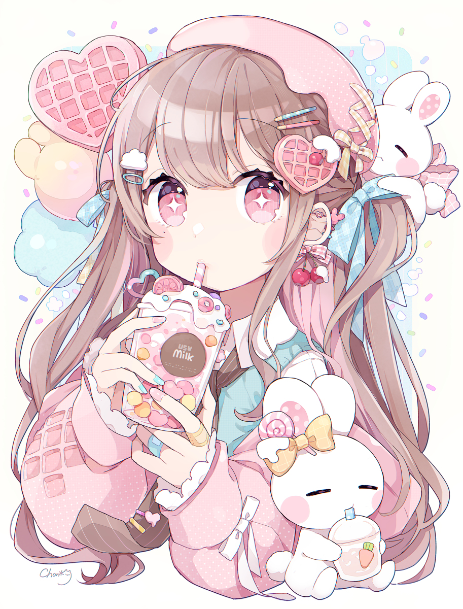 This is a pixiv picture whose title is ワッフルガール.