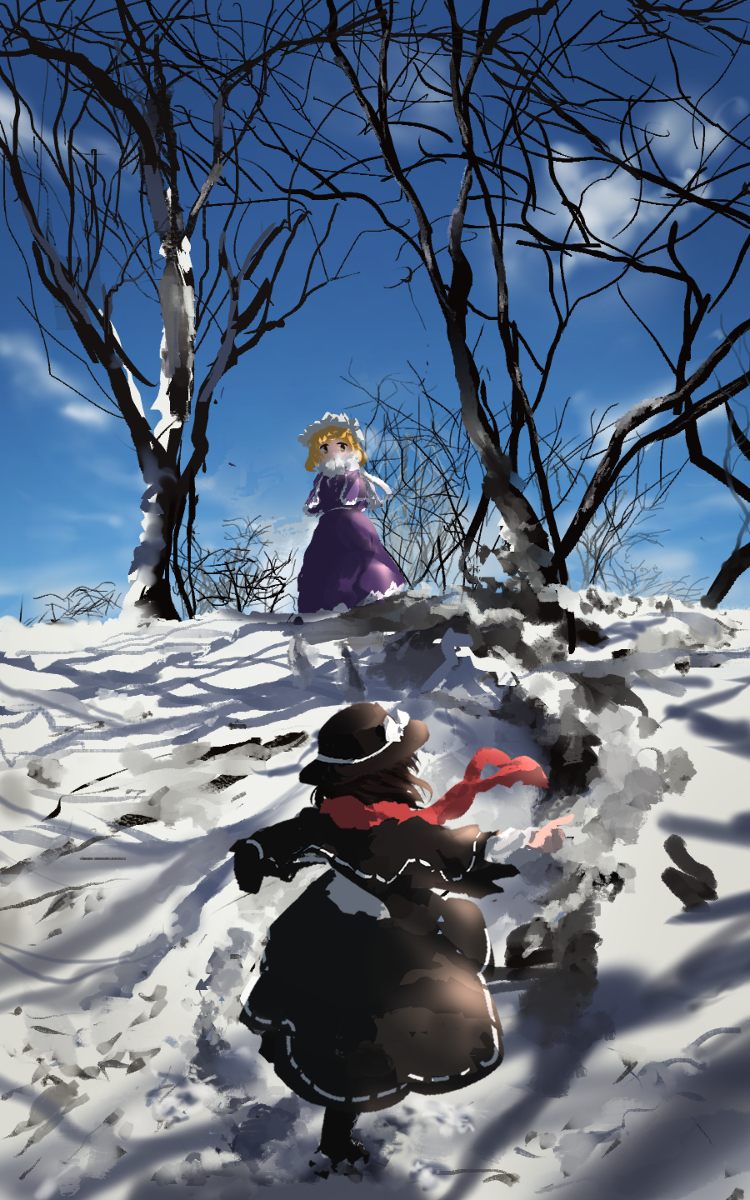 This is a pixiv picture whose title is 秘封　冬.